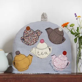 teapots (soft blue) tea cosy