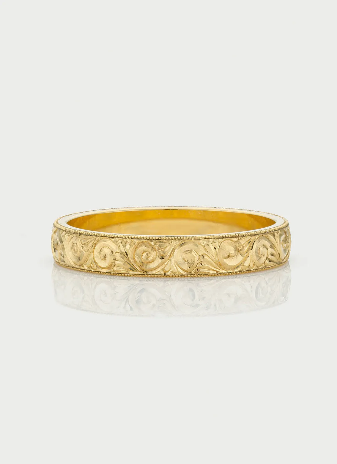 The gent blake scroll ring 14k gold