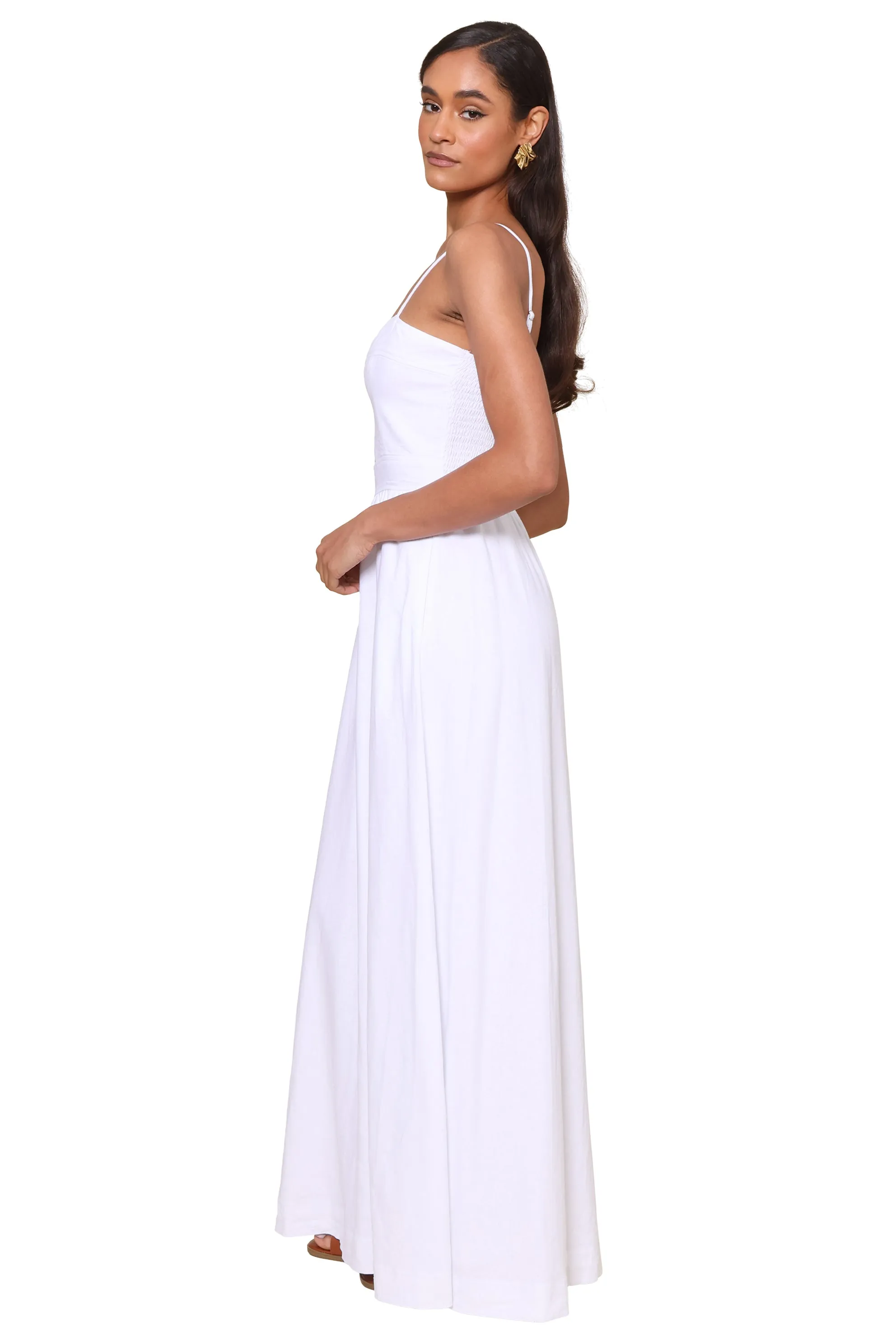 The Linen Cutout Maxi Dress