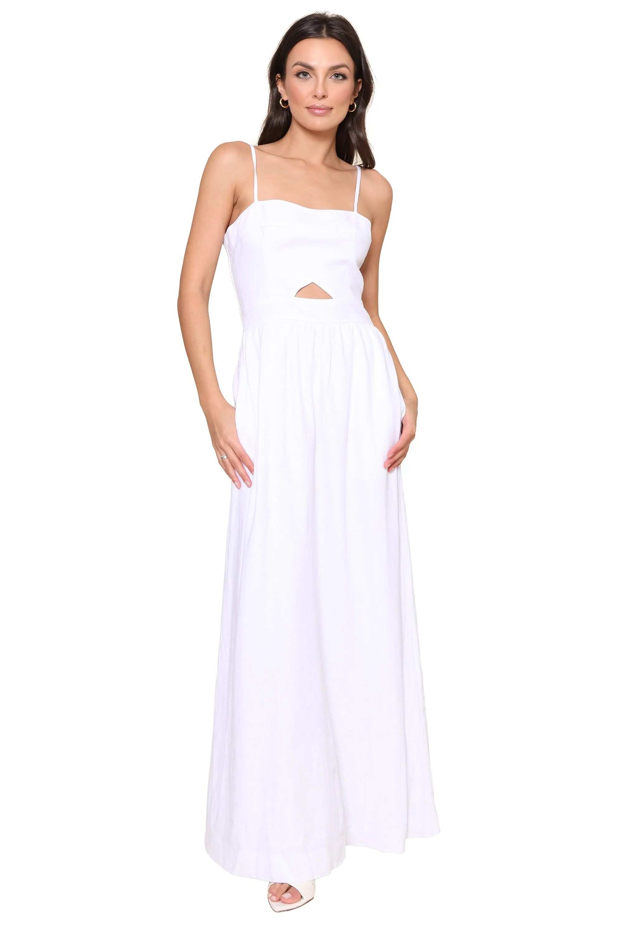 The Linen Cutout Maxi Dress