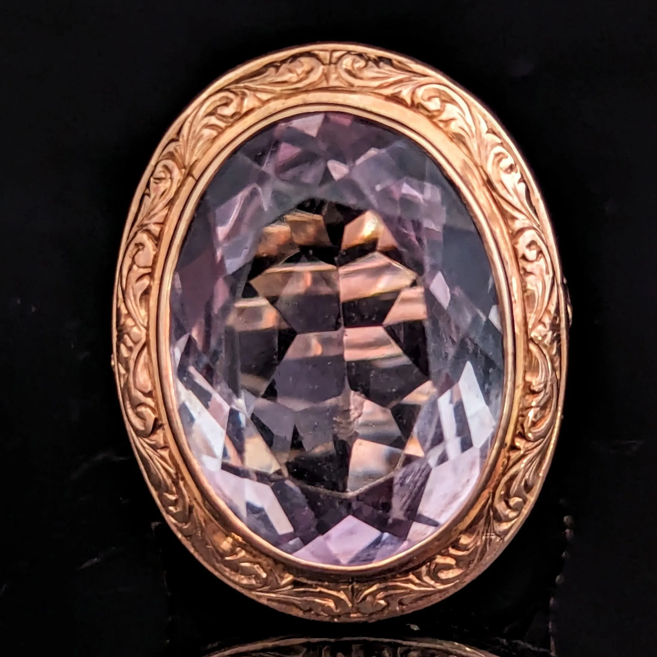 The Litchfield - Antique Amethyst Rose Gold Cocktail Ring