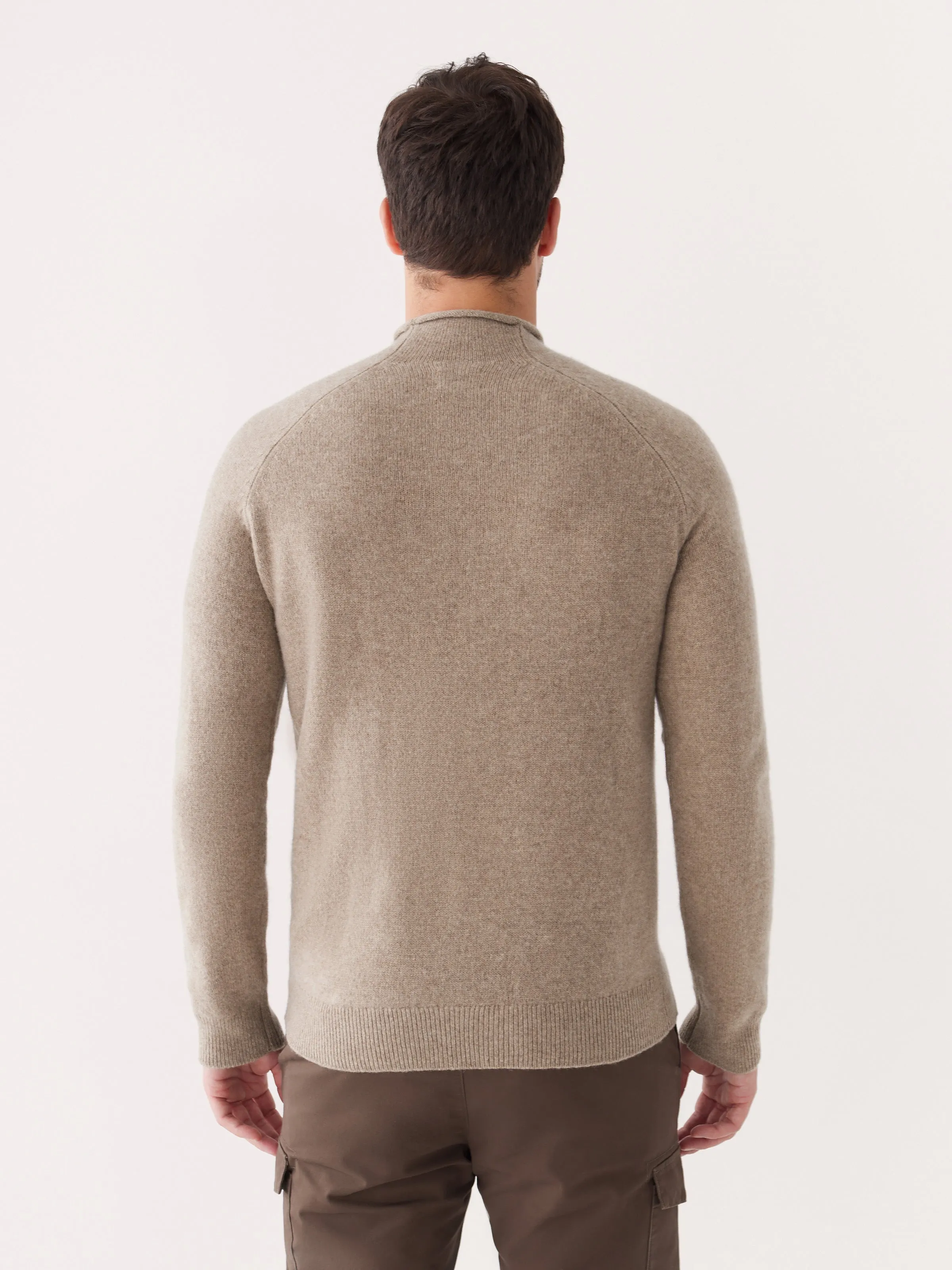 The Yak Wool Mockneck Sweater in Sandstone