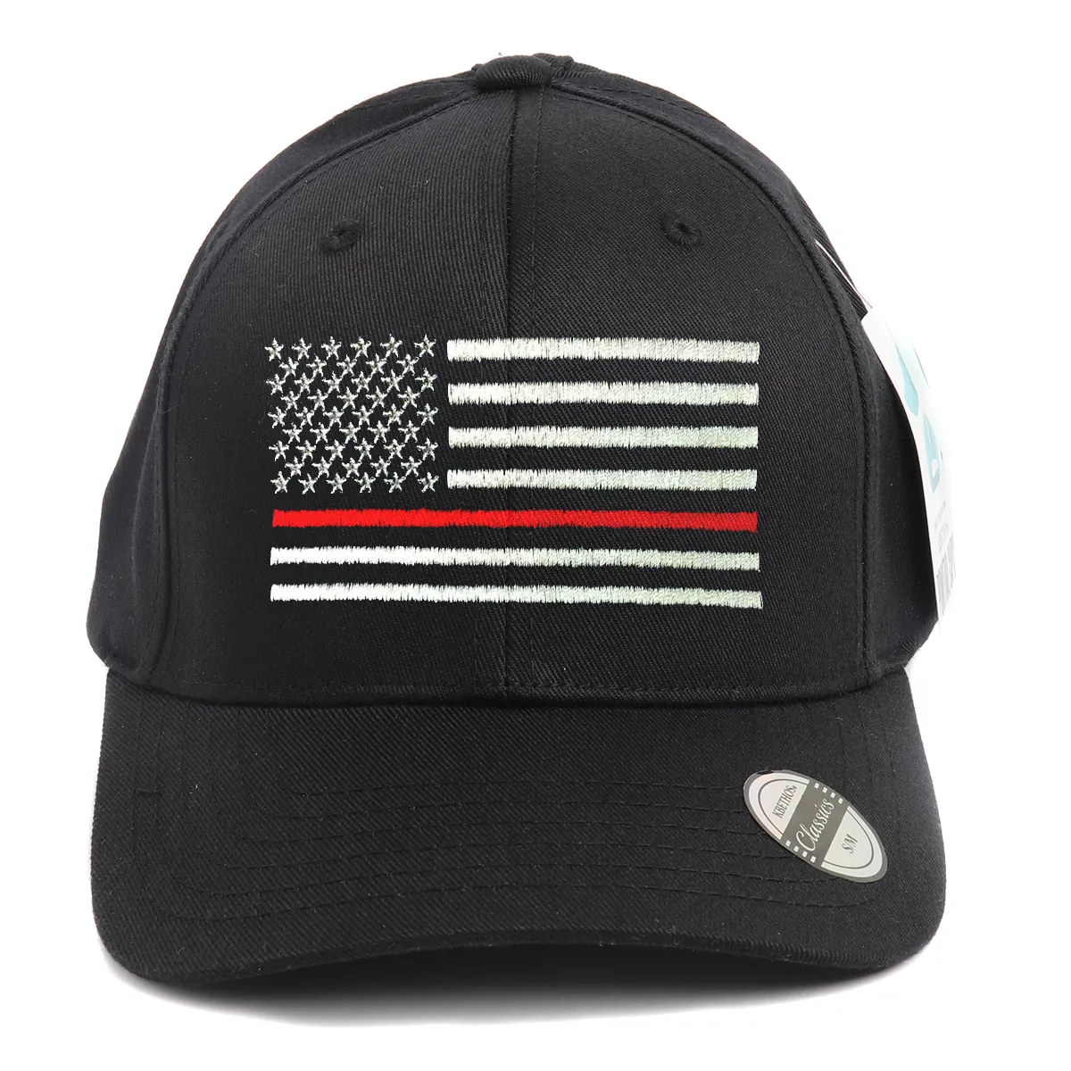 Thin Red Line Flag Ponytail Spandex Headband Hat