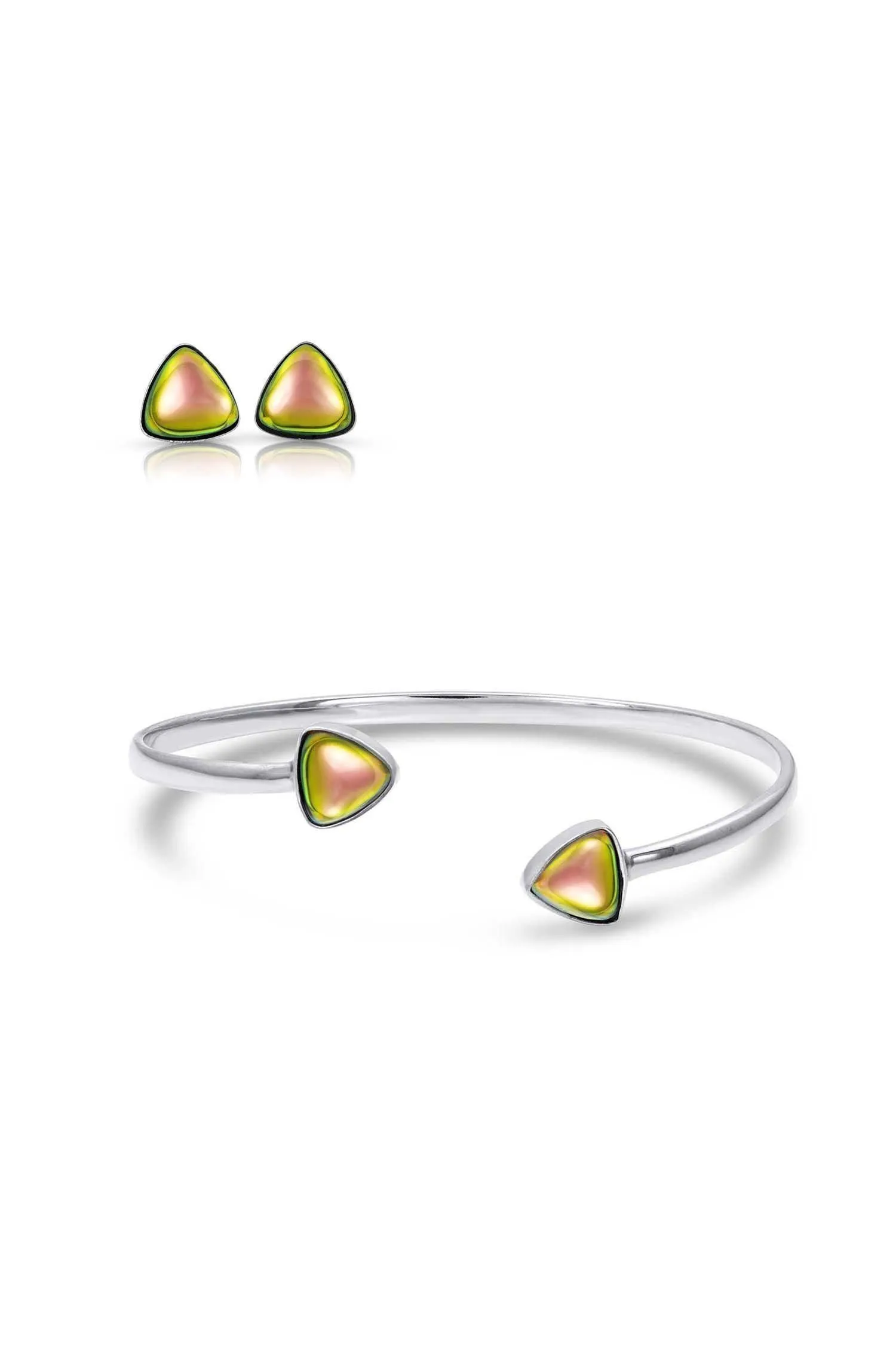 Triangle Studs & Bracelet Set