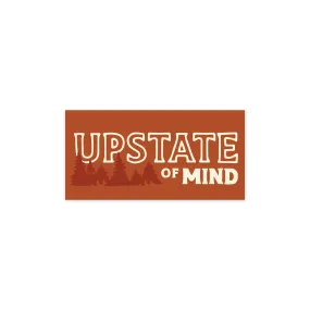 Upstate of Mind Red Bumper Sticker