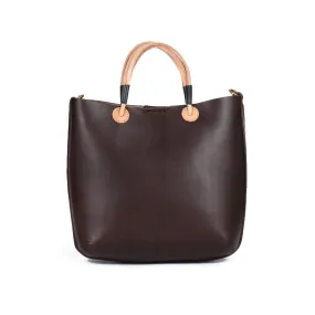 Vegetable-Tanned Leather Small Tote Handbag,Crossbody Bag For Women-i7bags