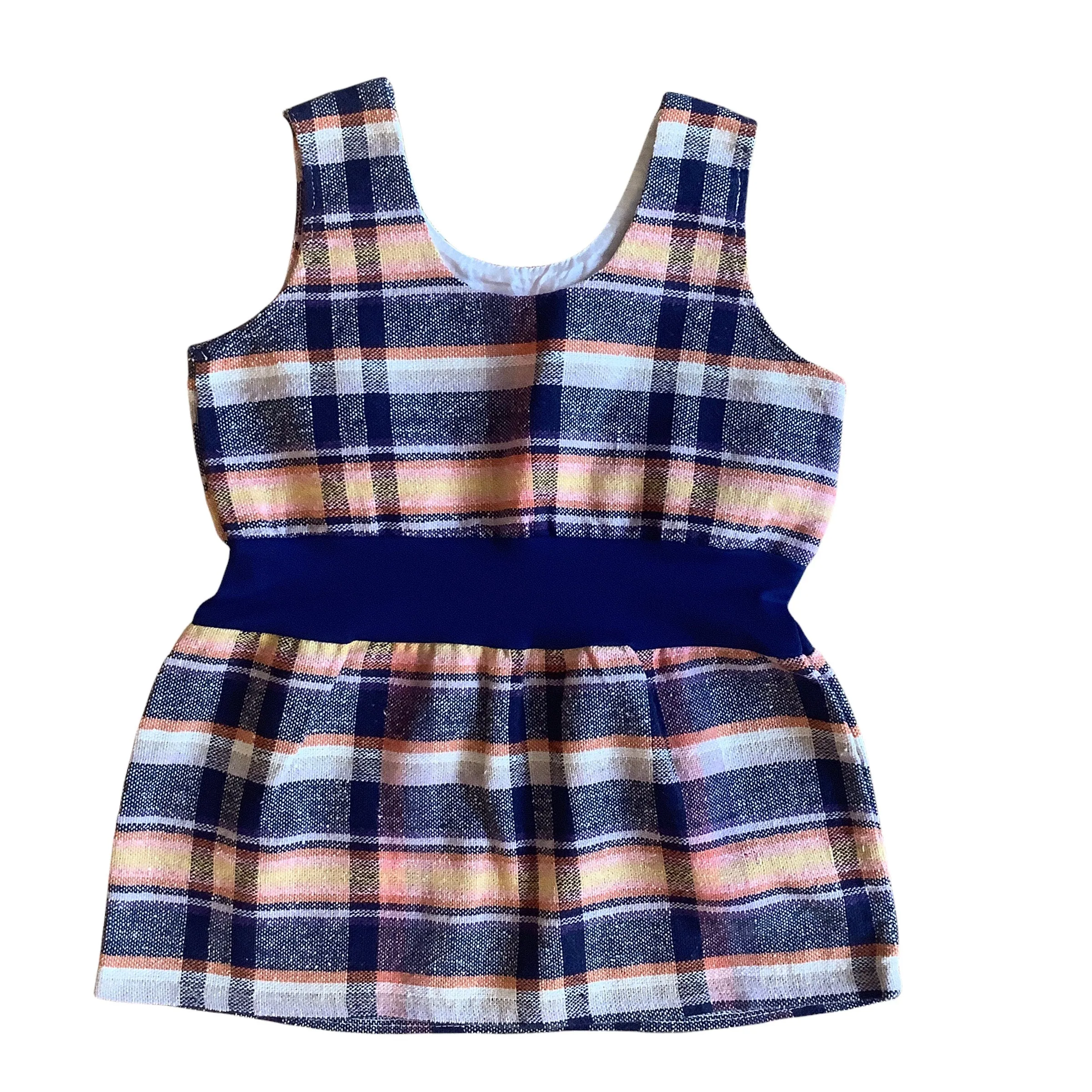 Vintage 1960's Check / Plaid Dress  / 4-5Y