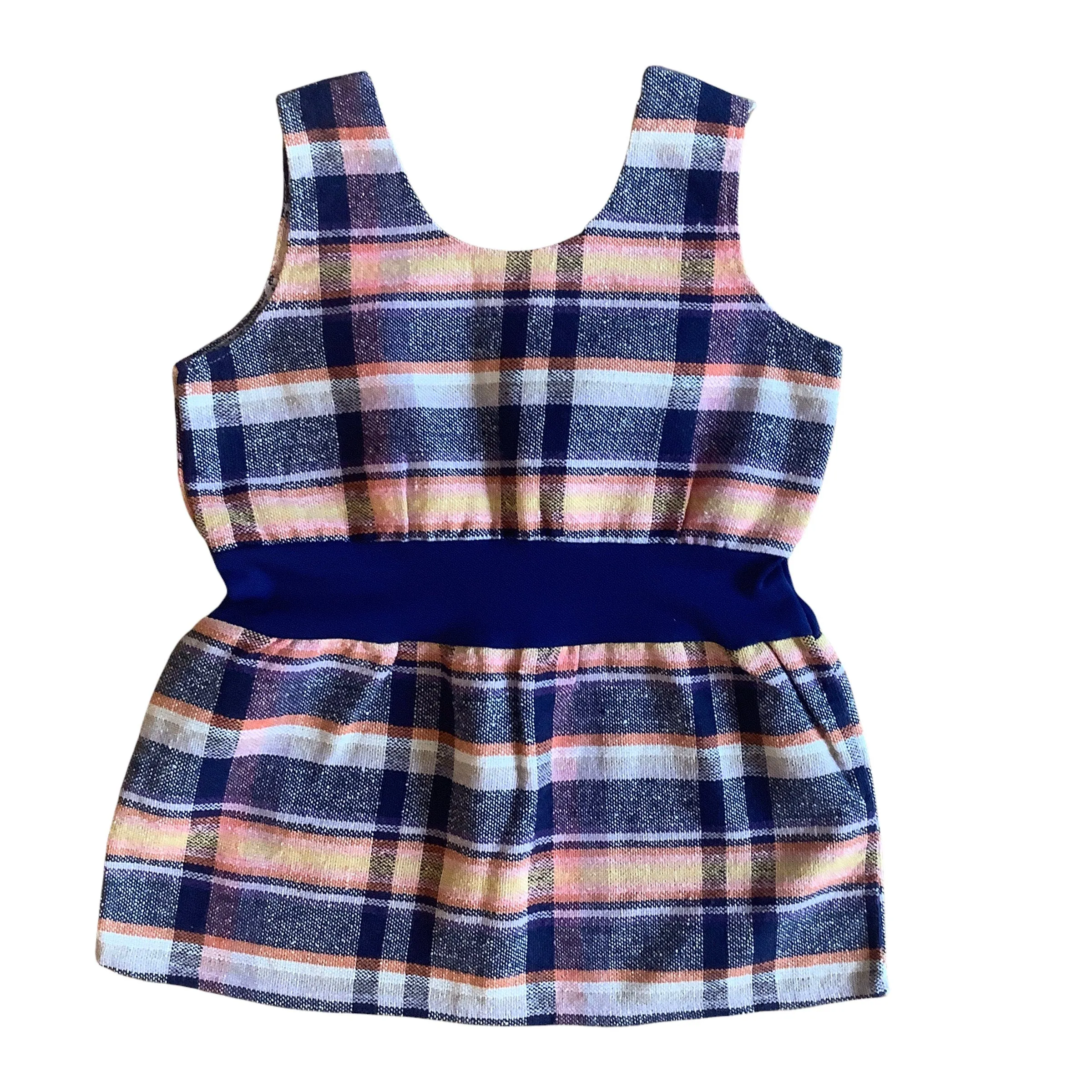 Vintage 1960's Check / Plaid Dress  / 4-5Y