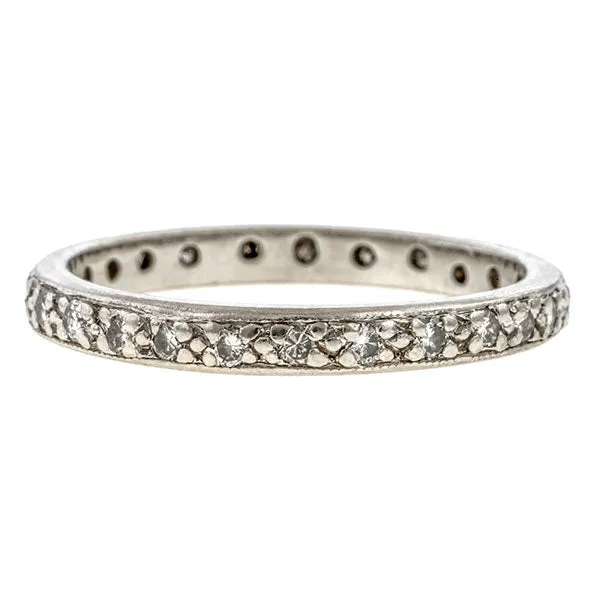 Vintage Diamond Eternity Wedding Band Ring