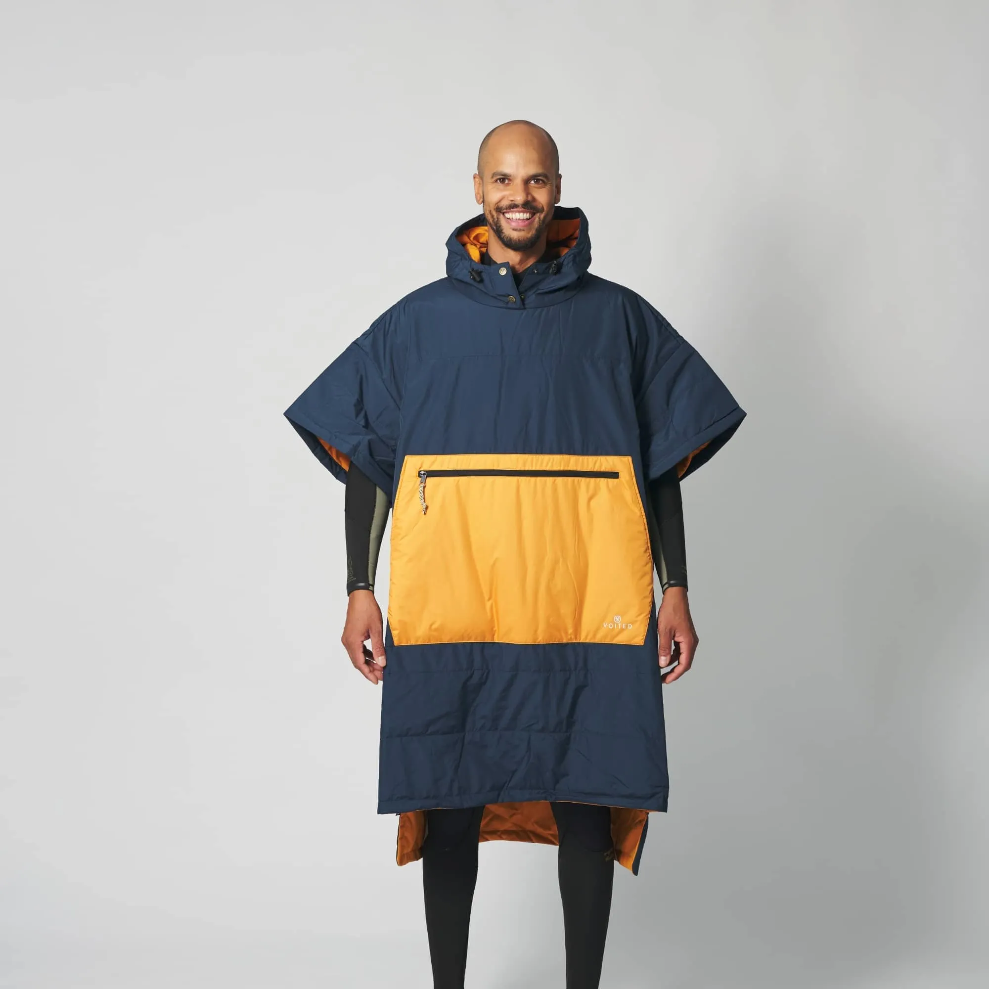 VOITED Outdoor Poncho for Surfing, Camping, Vanlife & Wild Swimming - Marsh Grey / Desert