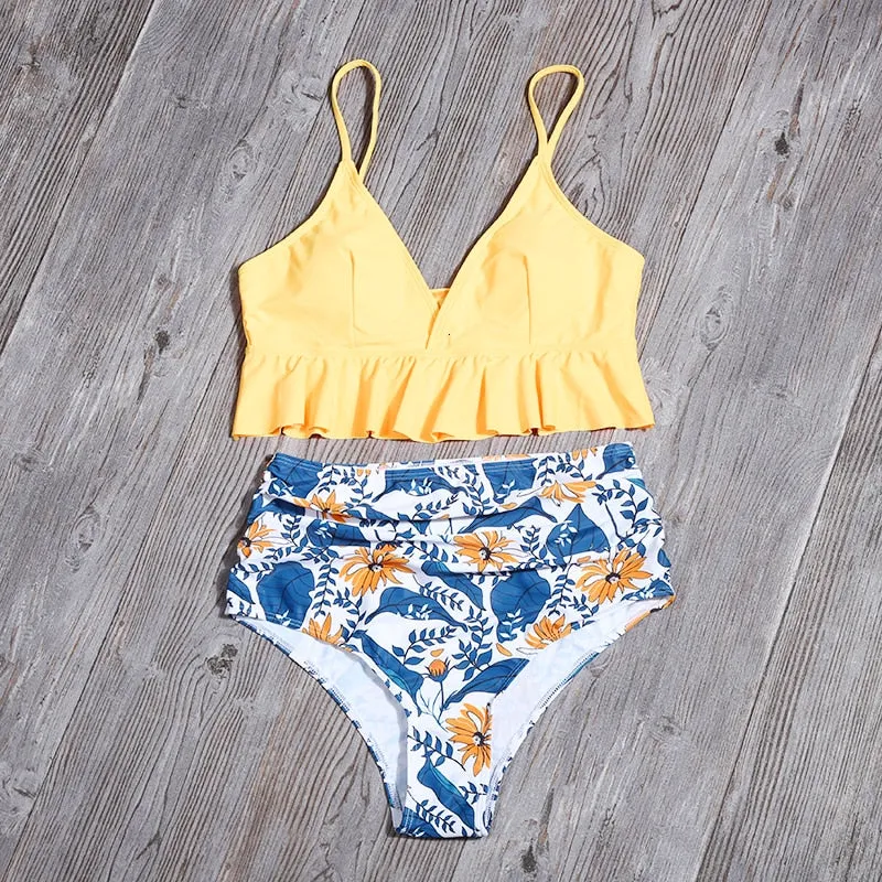 Women Solid Print Backless Swimwear