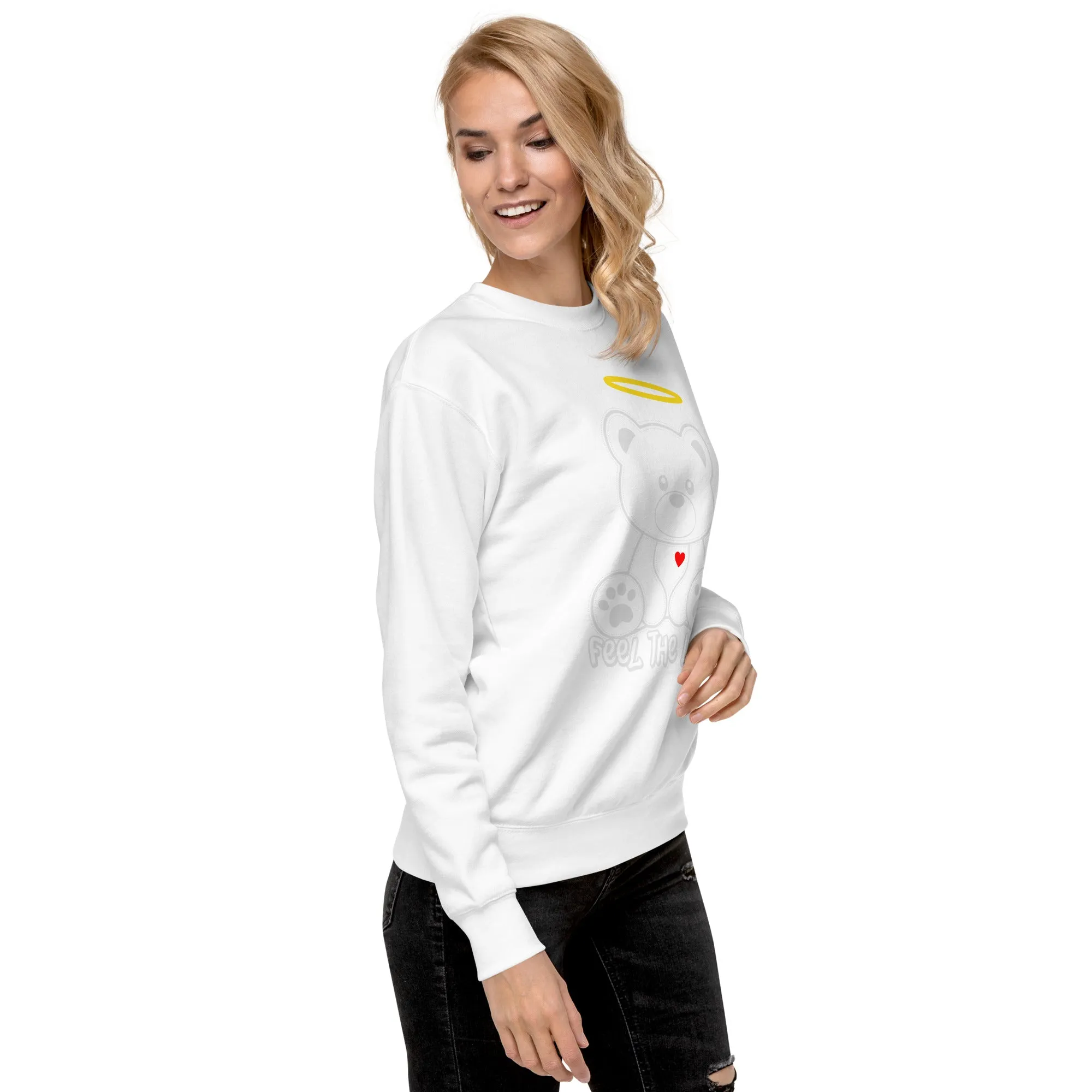 Women's Angel Bear And Slogan Graphic Sweatshirt