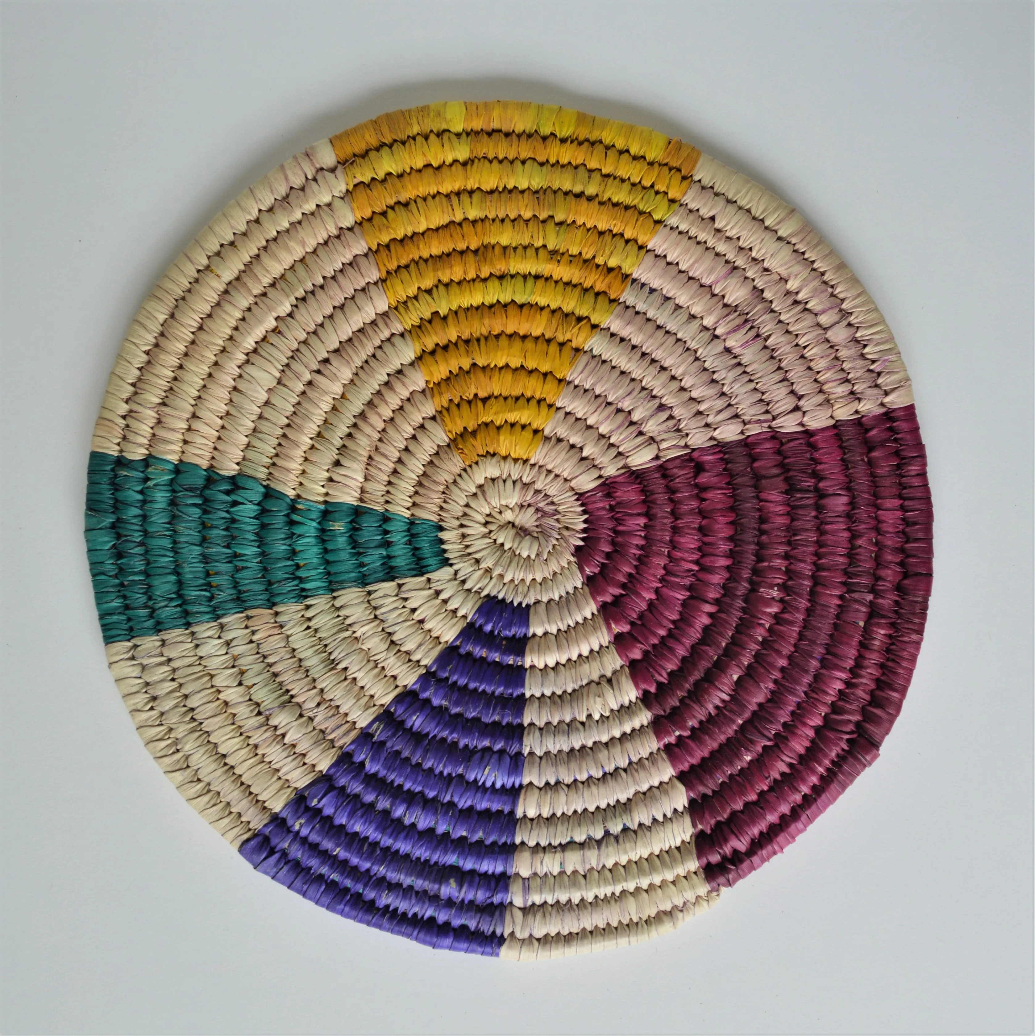 Woven natural fiber trivet