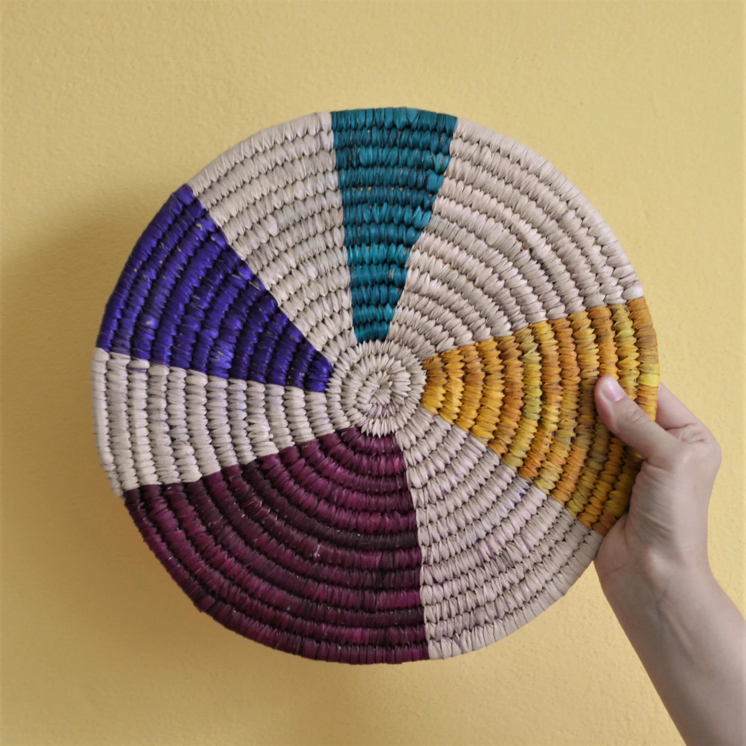 Woven natural fiber trivet